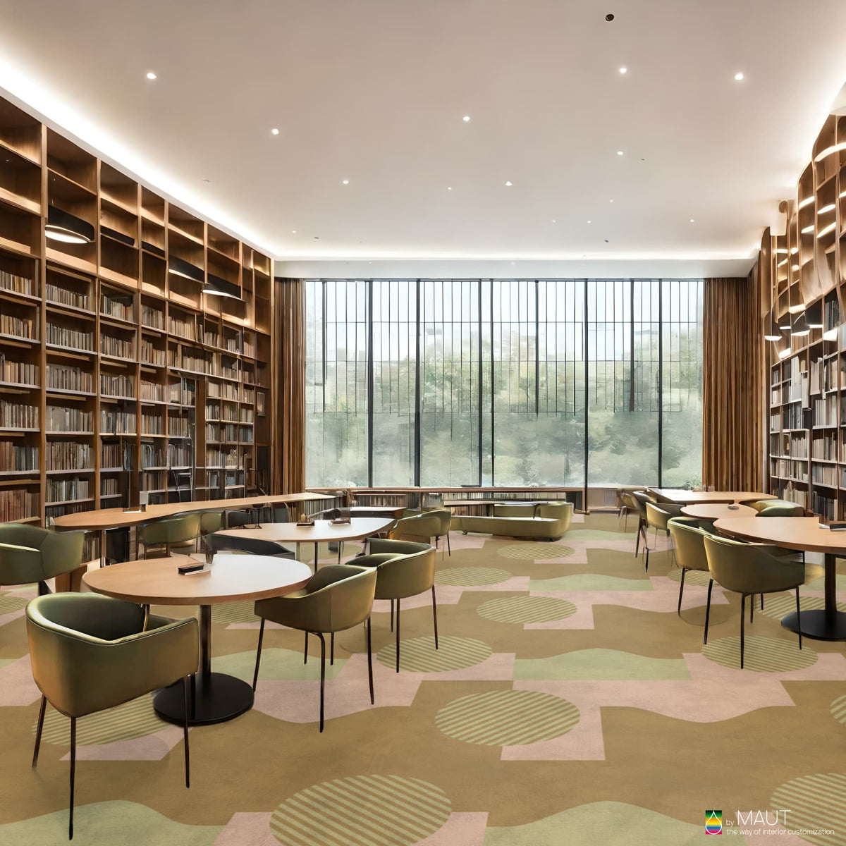 De collectie MIKADO bestaat uit carpet tiles in twee Pattern Layouts voor stijlvolle vloeren in diverse projecten