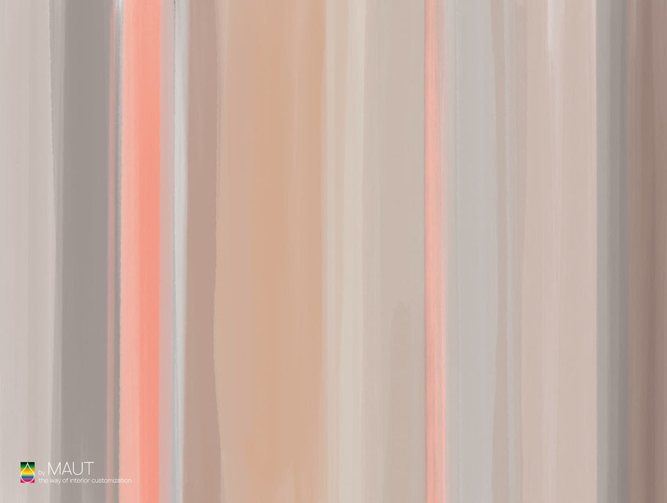 Wallpaper SANDY met handgeschilderde lijnen en kleurverloop