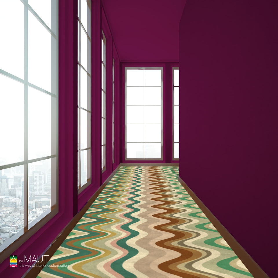 Wall to wall carpet S-LINE met golvende strepen en rustgevende uitstraling