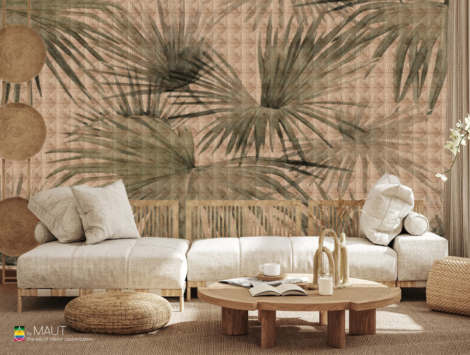 Wallpaper GUTS met subtiele zeegras textuur en lichte, sfeervolle uitstraling