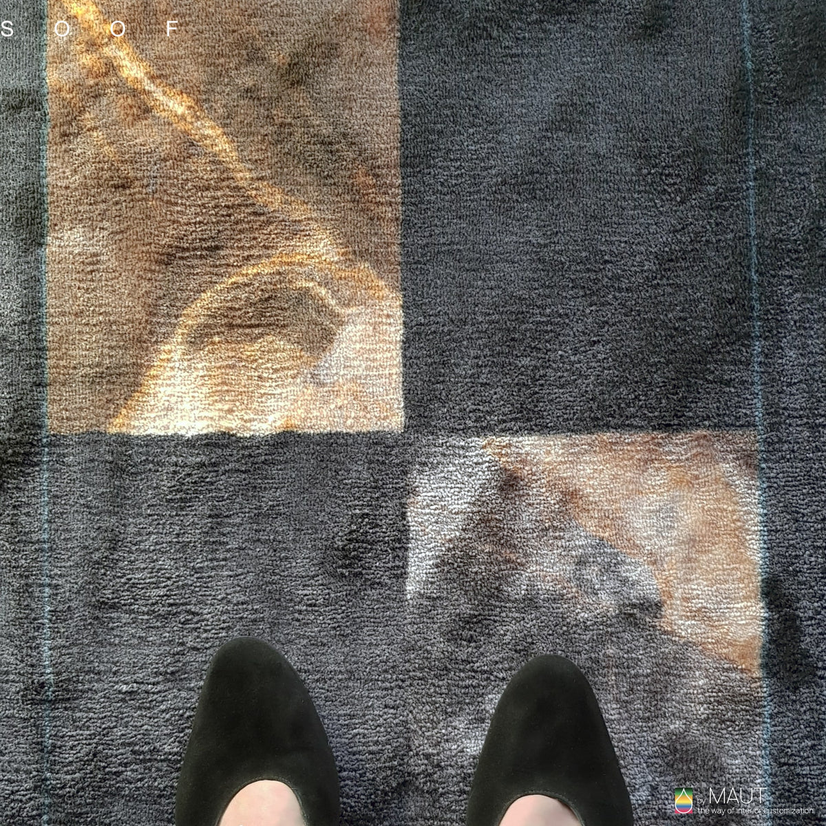 Het elegante lijnenspel van MARBLE NOUVEAU vloerkleed haalt inspiratie uit art nouveau in detail