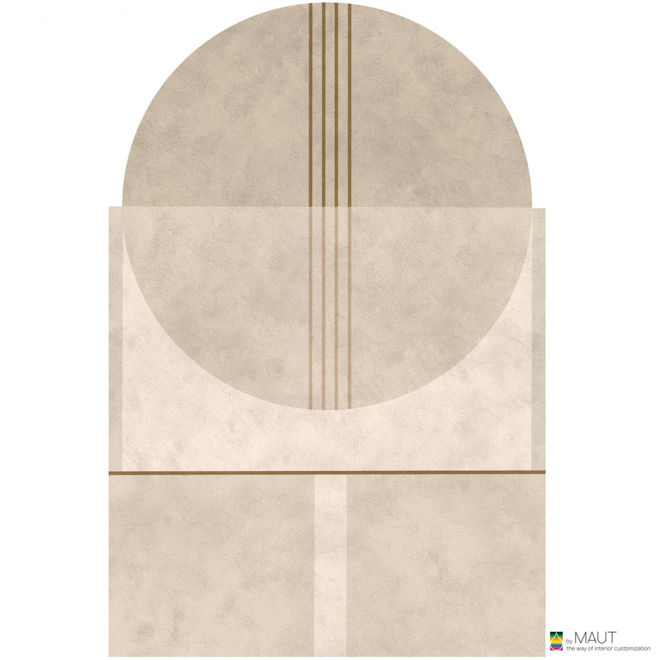MONTGOMERY combineert geometrische vormen in een uniek vloerkleed