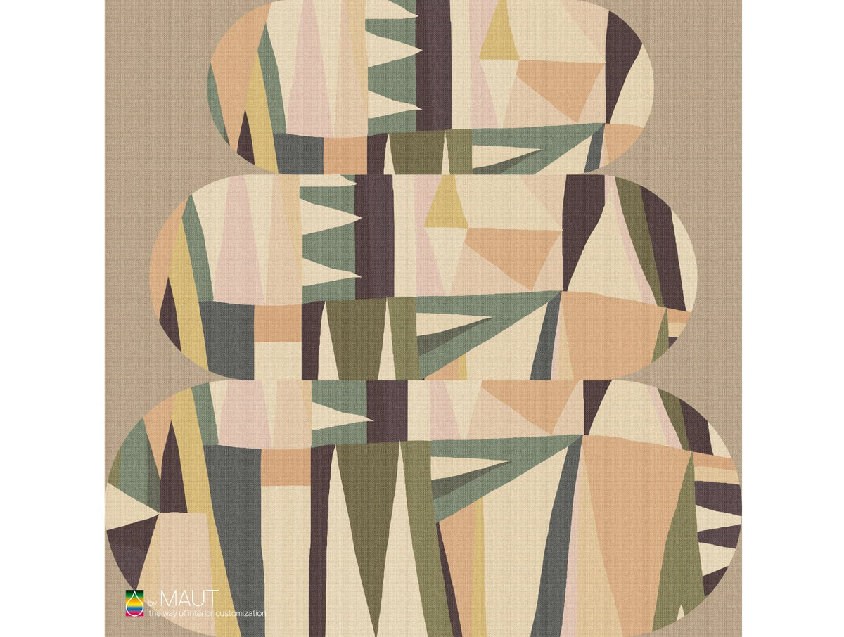 Wallpaper RENS met ovale vormen en etnische details