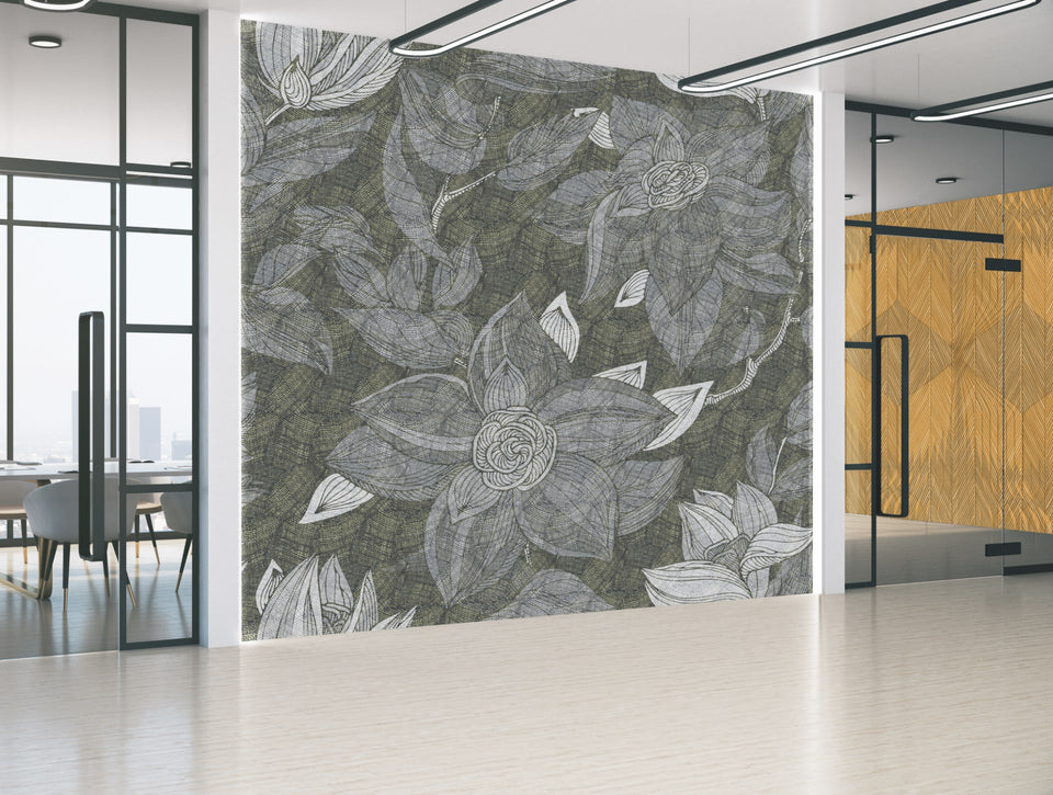 Wallpaper STRENGLE GREY in elegante grijstinten met luxe en eigentijdse uitstraling