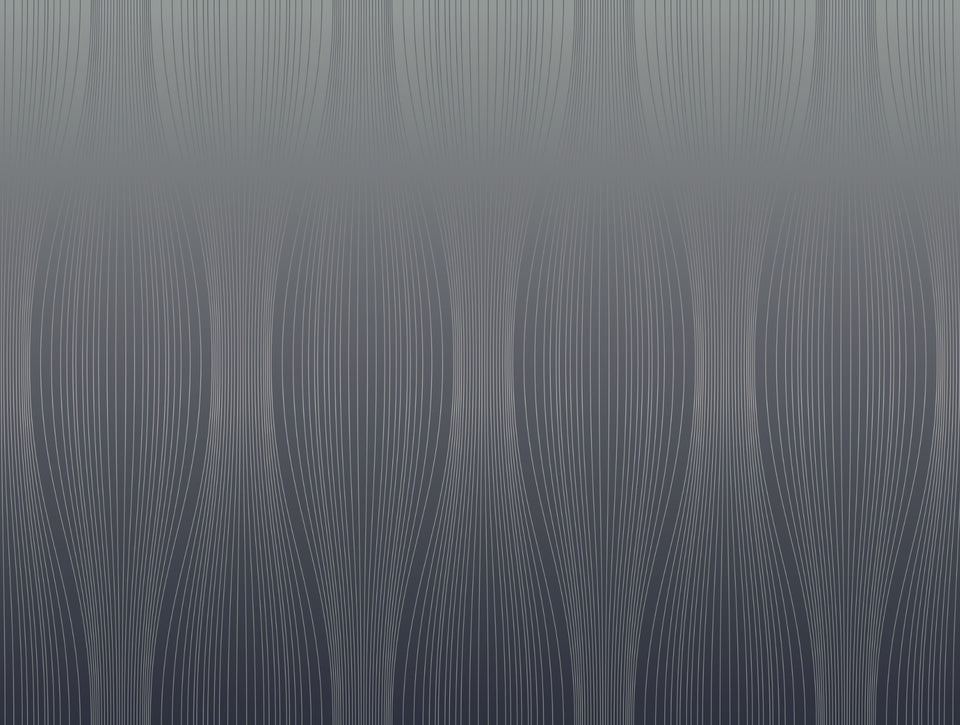 Wallpaper SWANG met elegante curvy lijnen en tijdloze exclusieve blauwe uitstraling