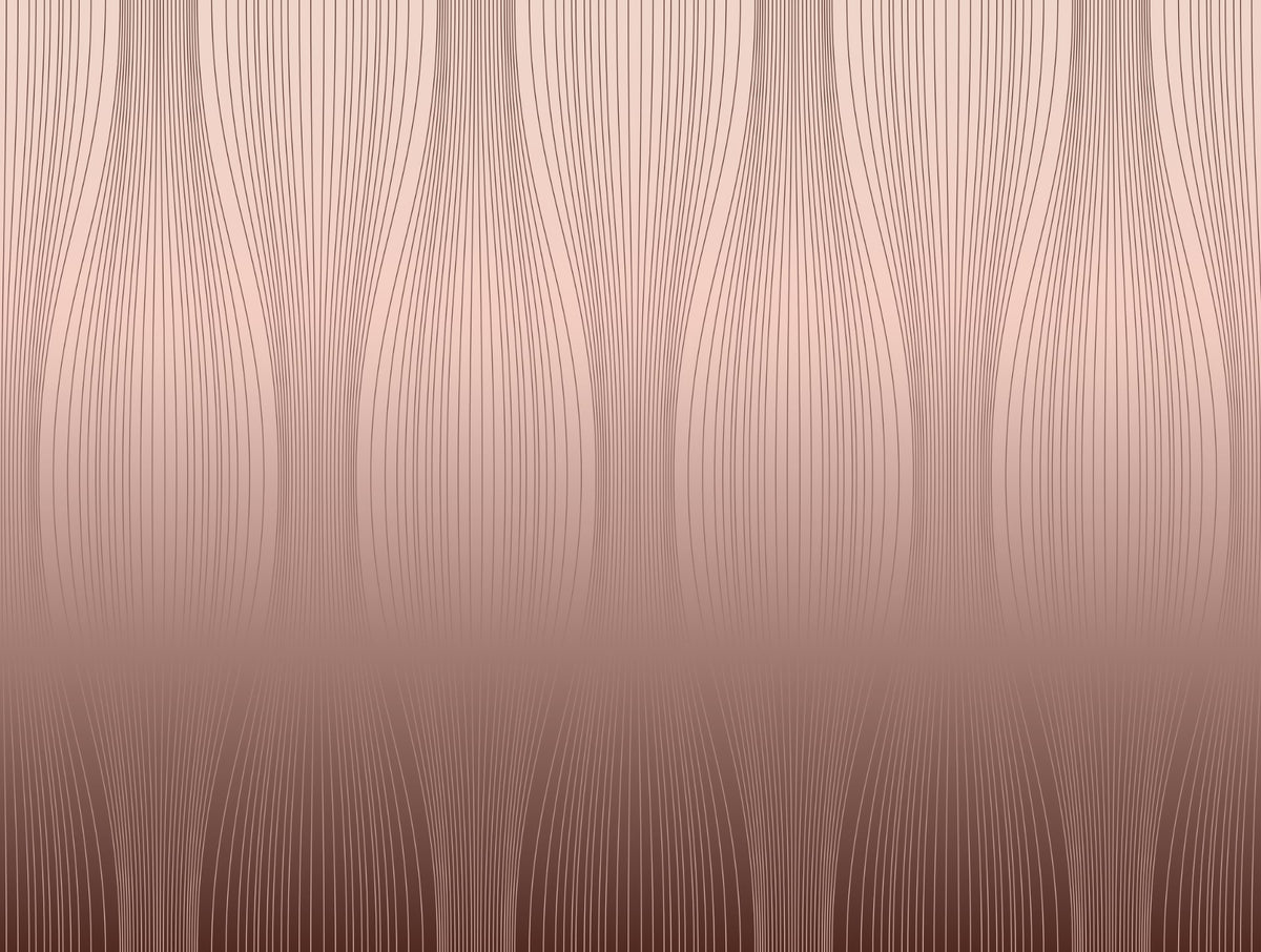 Wandbekleding SWANG met vloeiende curvy lijnen en elegante roze uitstraling