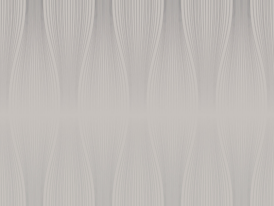 Wallpaper SWANG met elegante curvy lijnen en tijdloze exclusieve naturel grijze uitstraling