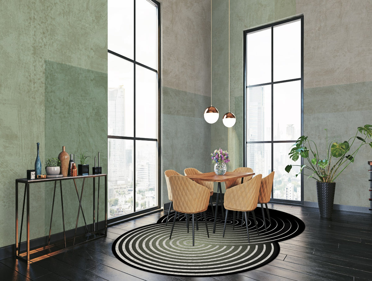 Wandbekleding EDGE OF CRISTAL met trendy color blocking vlakken