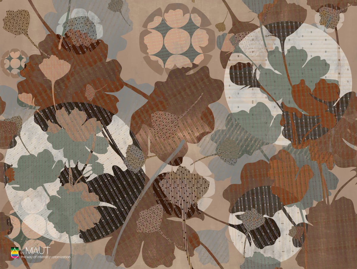 Wandbekleding VIVRE met geometrie en botanische details
