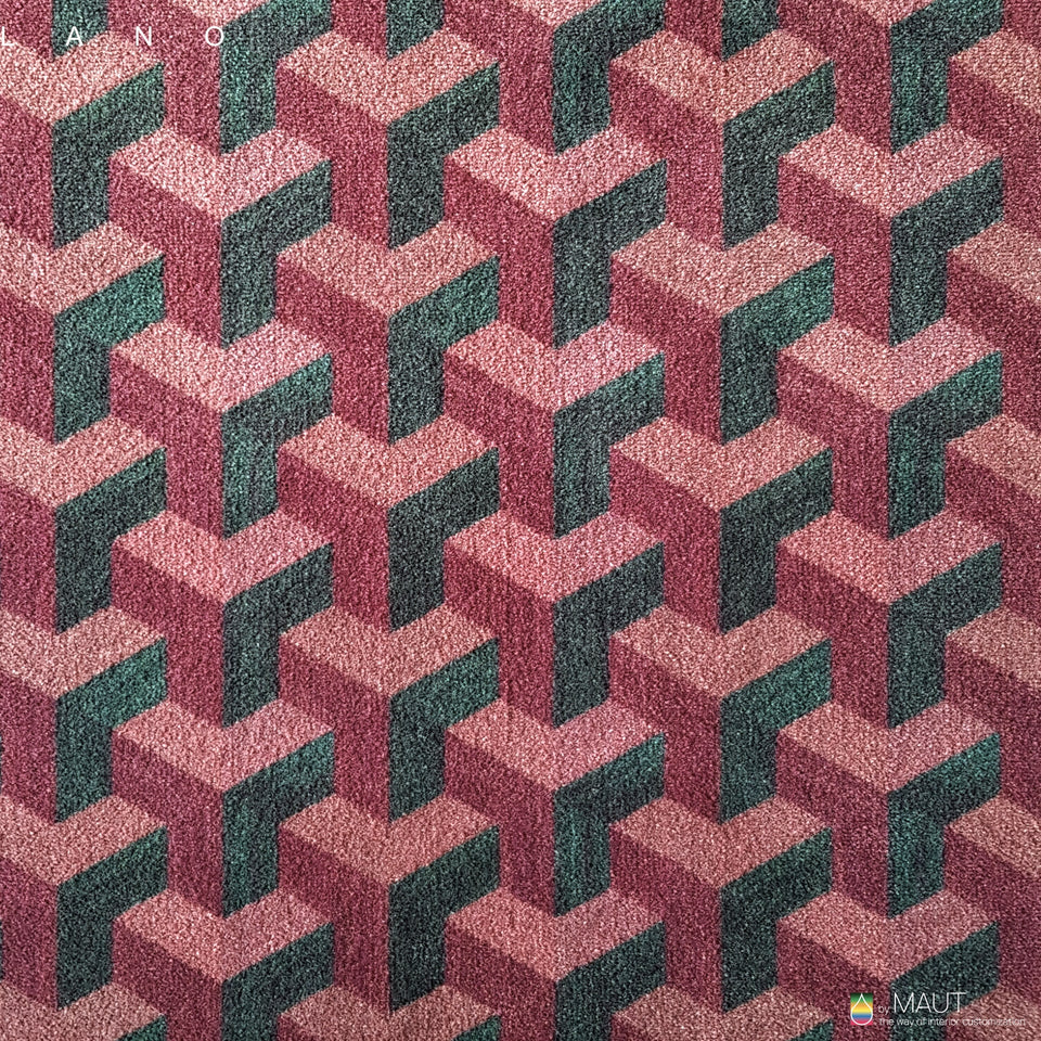 3D kamerbreed tapijt GRAFFICWOOD in Raspberry