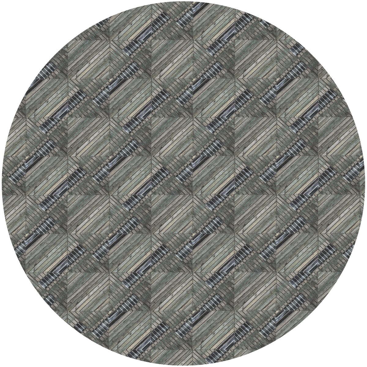 THE WEAVER rond vloerkleed met structuur die doet denken aan gevlochten jute