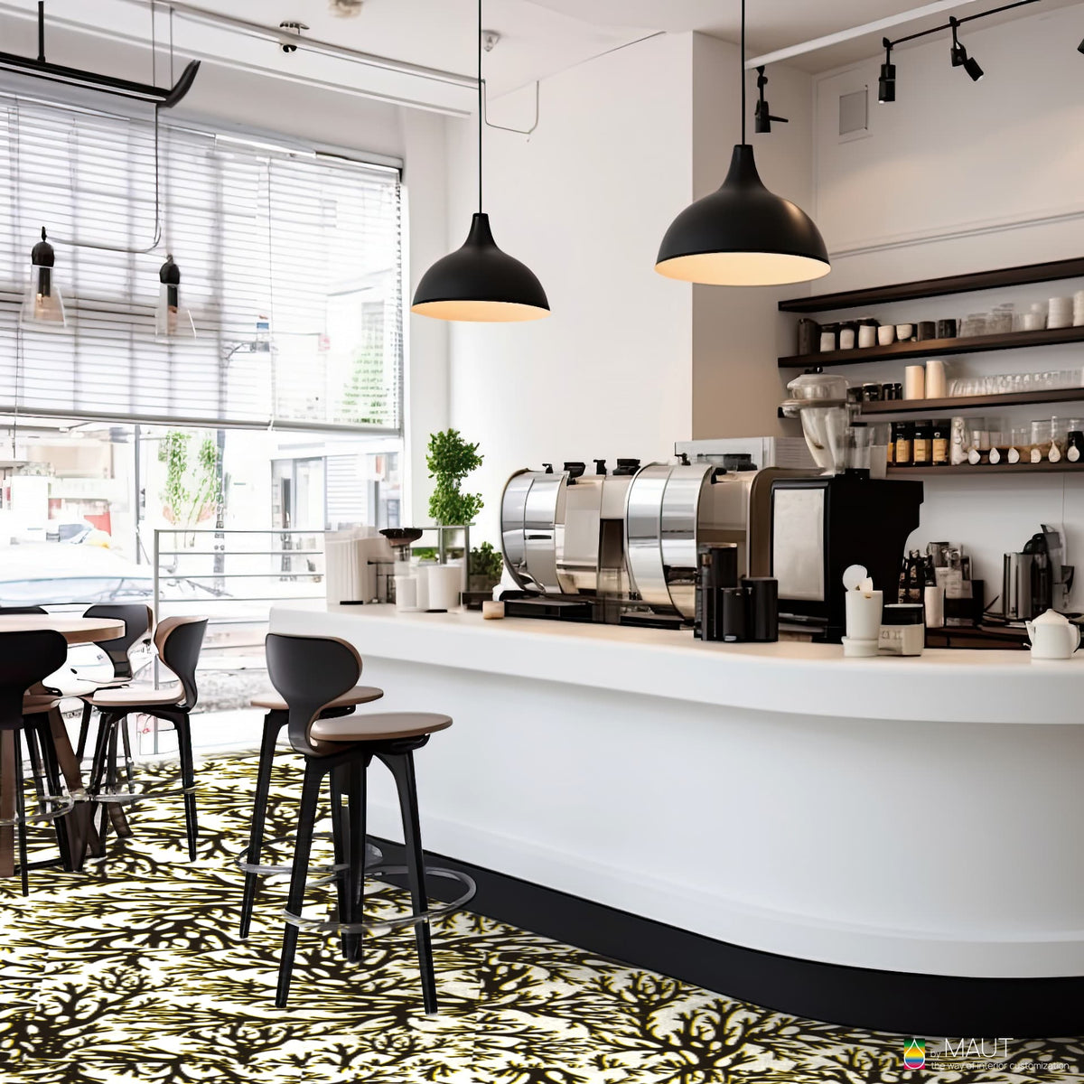 BLOOM geïnspireerd op zeewier, een carpet tile die veelzijdig inzetbaar is voor high-end projecten
