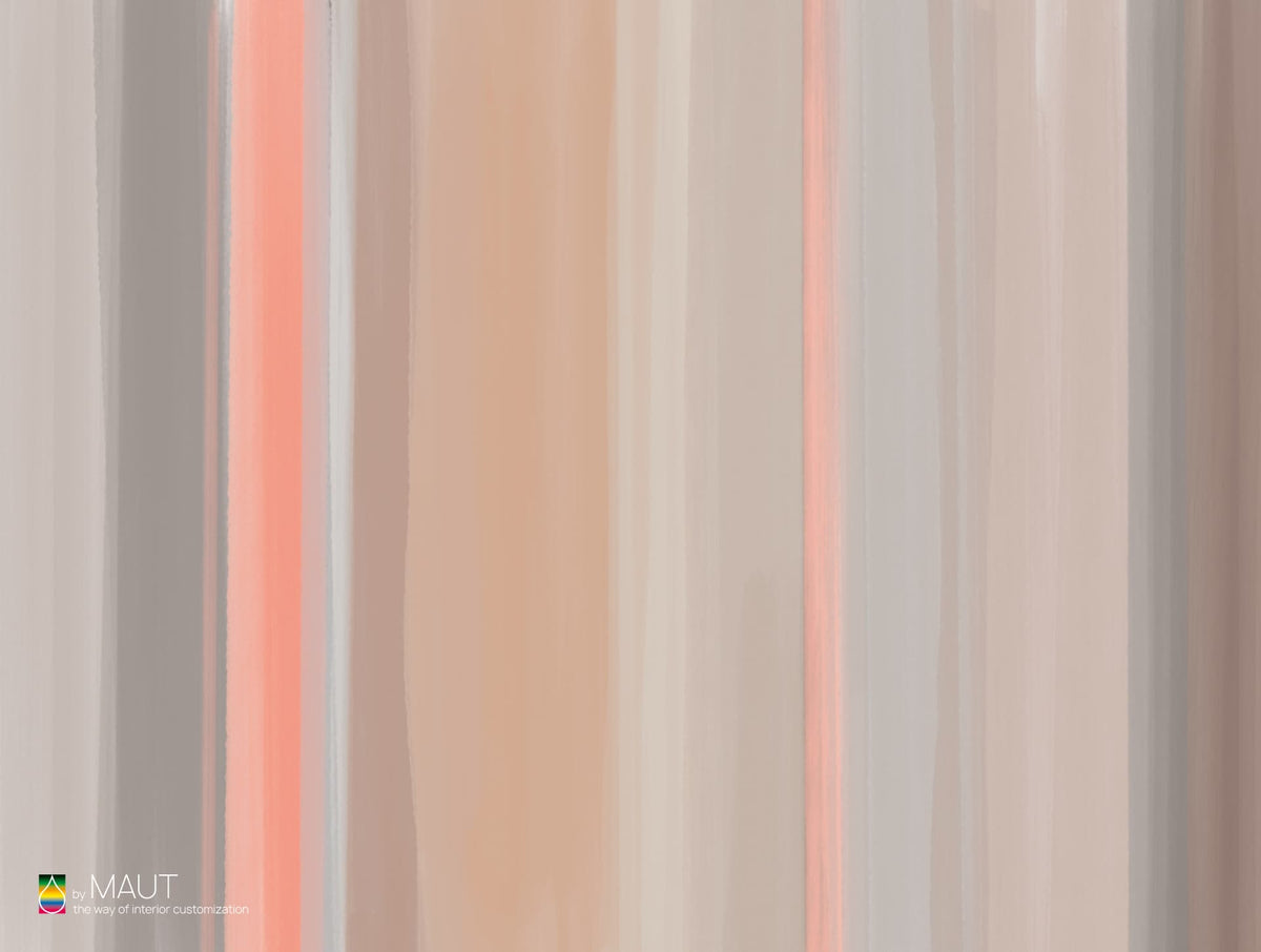 Wallpaper SANDY met handgeschilderde lijnen en kleurverloop