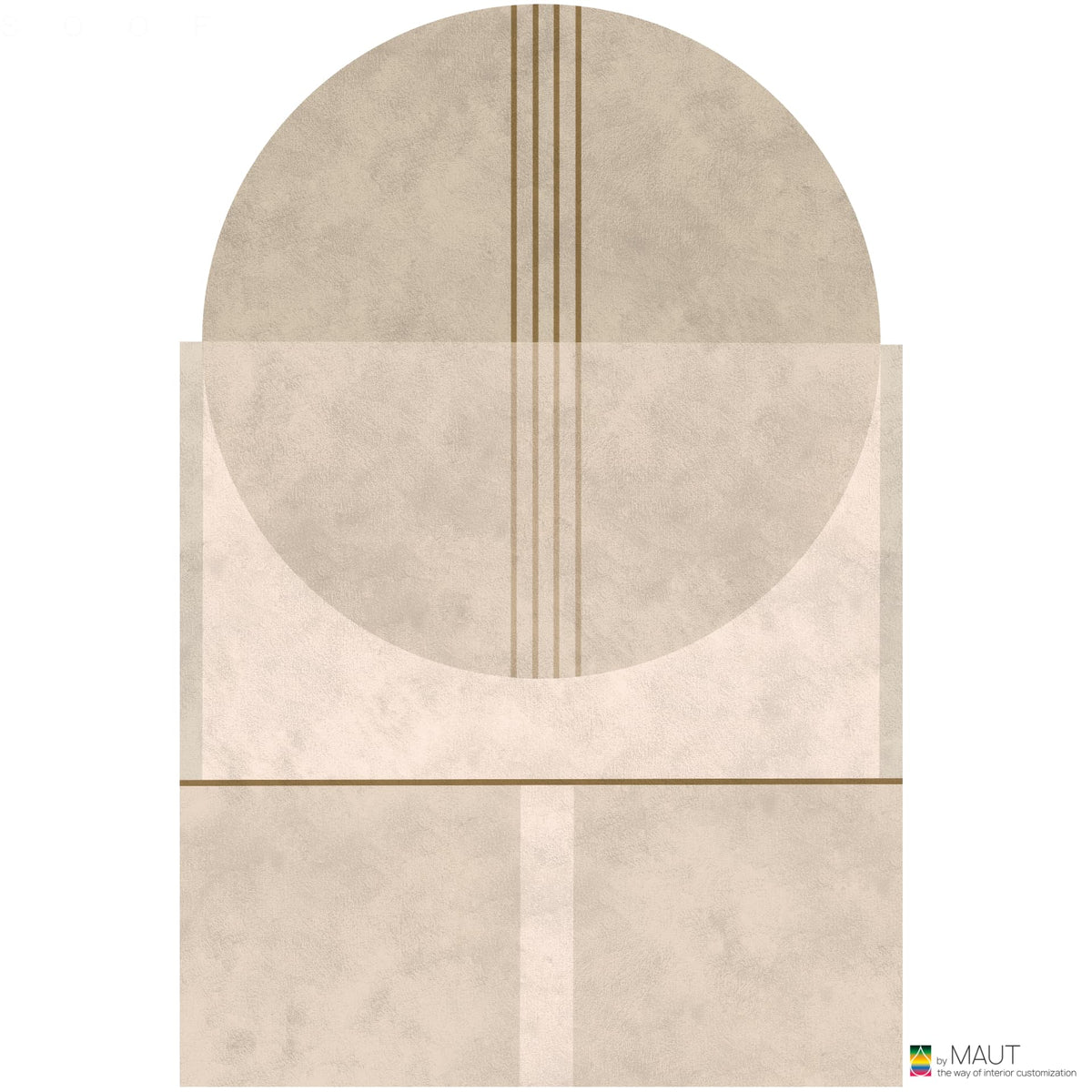 MONTGOMERY combineert geometrische vormen in een uniek vloerkleed