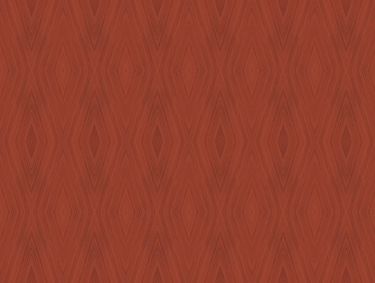Wandbekleding SAFARI UNI REDS met rode tinten en bamboe details voor een warme sfeer