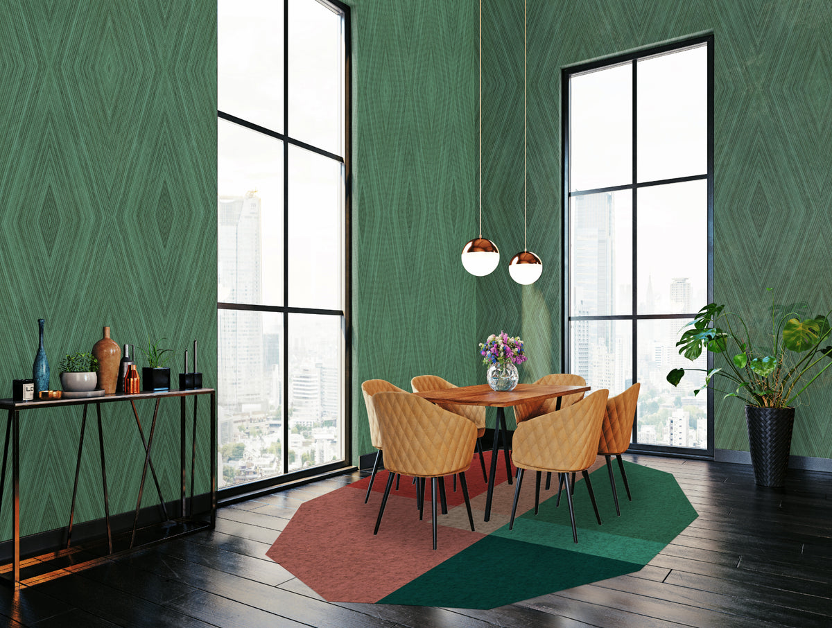 Wallpaper SAFARI UNI met natuurlijke bamboe textuur en warme uitstraling voor moderne interieurs
